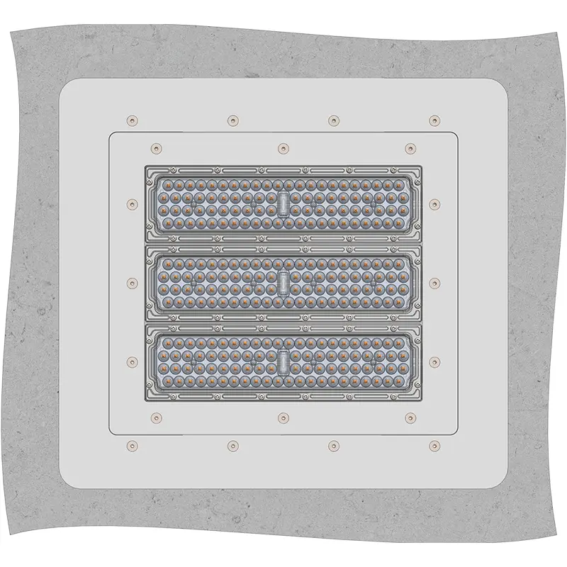 Вуличний вбудований світильник A-LED-72x26-3-300-150-24300, 150W, для АЗС