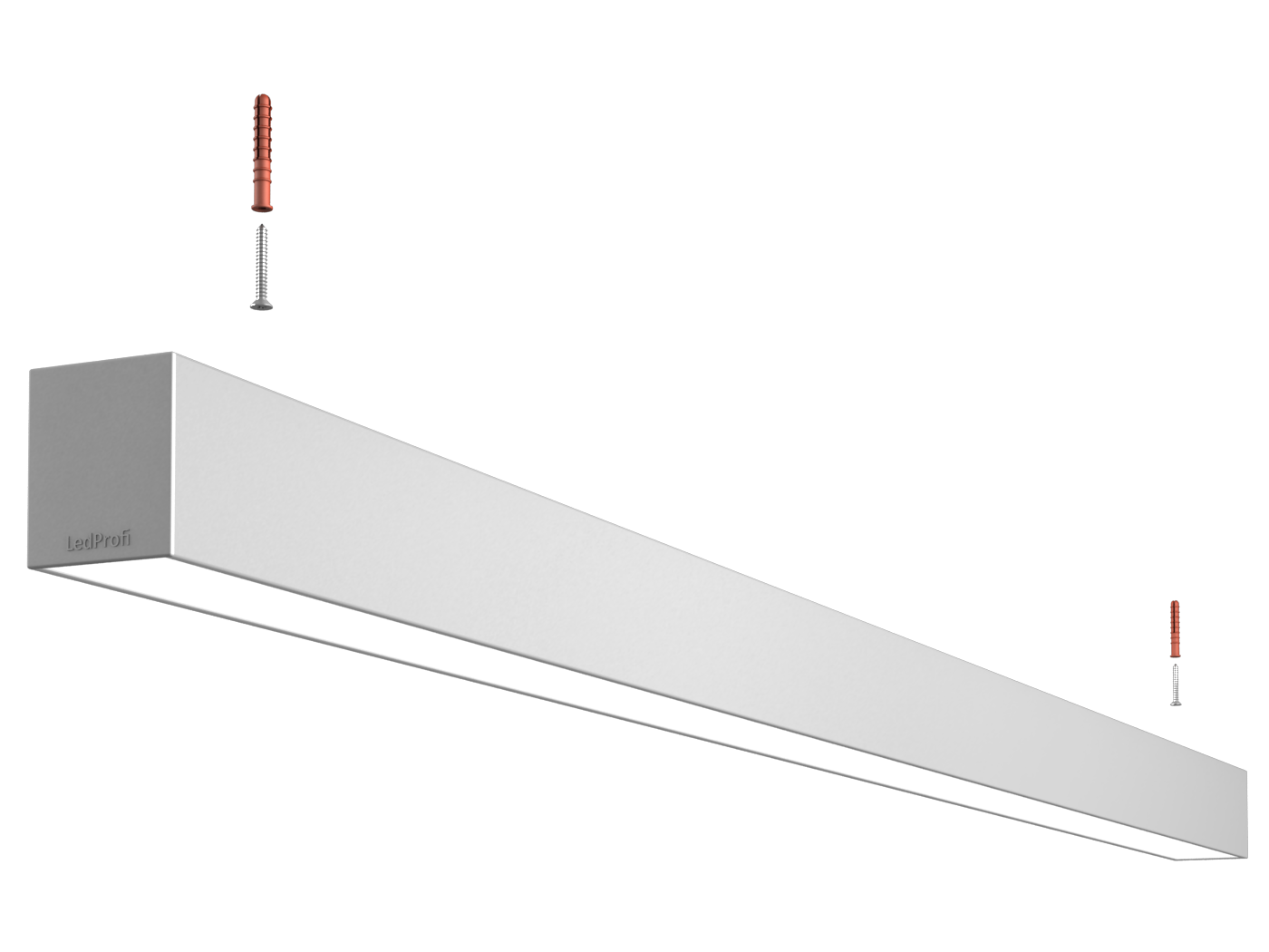 Накладний світильник офісний A-LED-60х70-1500-41-6696, 41W, 1500мм